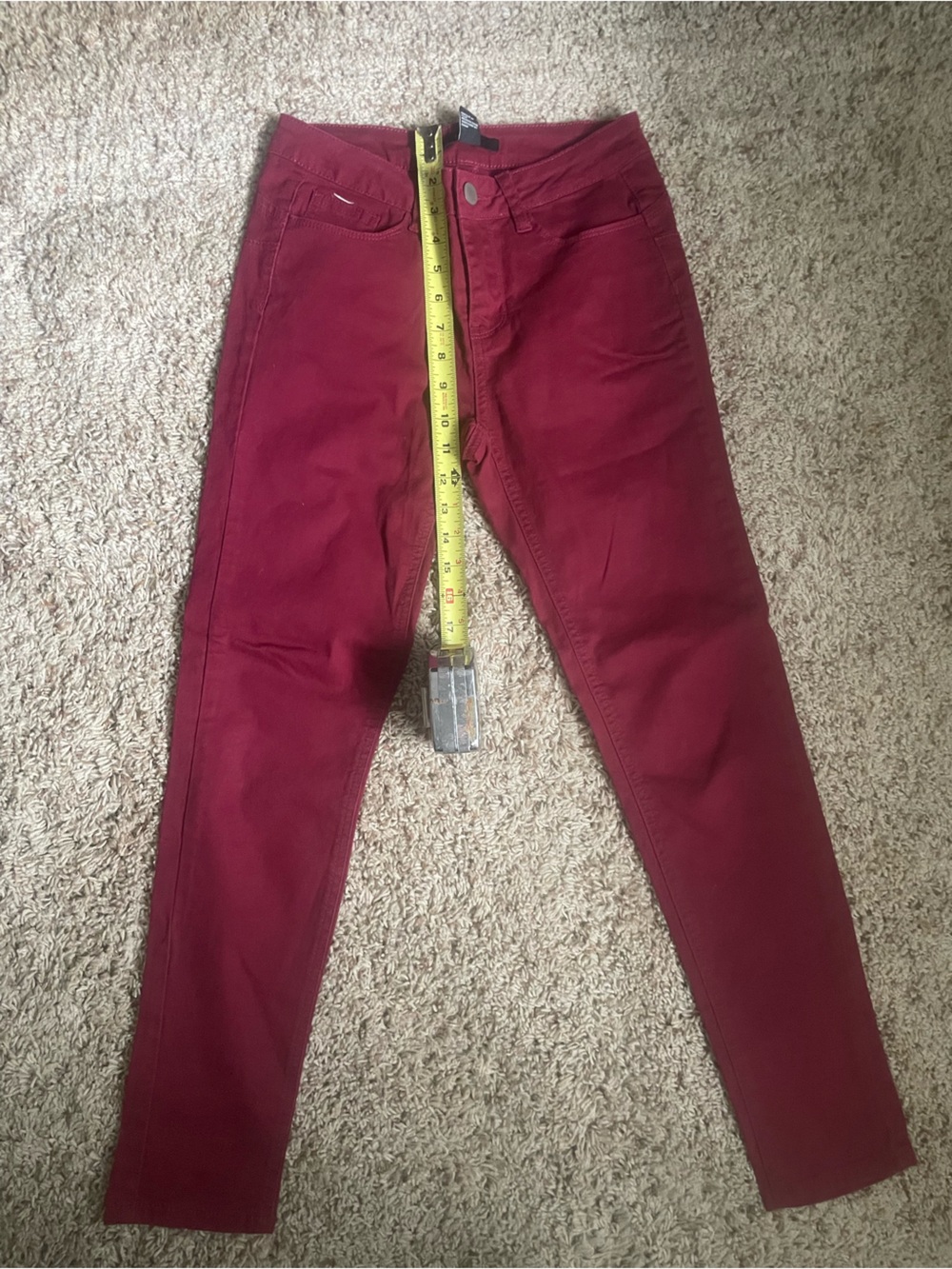 Forever 21 Women's Burgundy Skinny Jeans